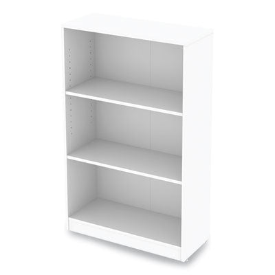 Three-shelf white bookcase contemporary, 27.56" x 11.42" x 44.33" Flipcost Flipcost