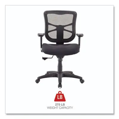 ALERA Alera Elusion Series Mesh Mid-Back Swivel/Tilt Chair, Supports Up to 275 lb, 17.9" to 21.8" Seat Height, Black Flipcost Flipcost