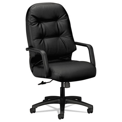 Pillow-Soft 2090 Series Executive High-Back Swivel/Tilt Chair, Supports Up to 300 lb, 16.75" to 21.25" Seat Height, Black Flipcost Flipcost