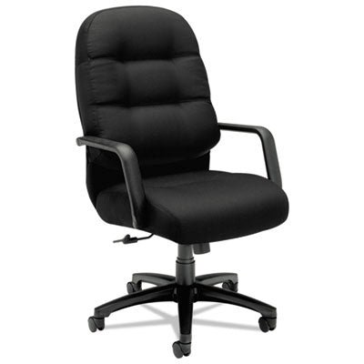 Pillow-Soft 2090 Series Executive High-Back Swivel/Tilt Chair, Supports Up to 300 lb, 17" to 21" Seat Height, Black Flipcost Flipcost