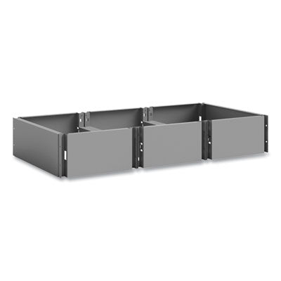 Triple Continuous Metal Locker Base Addition, 35w x 16d x 5.75h, Gray Flipcost Flipcost