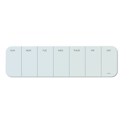 U Brands Cubicle Glass Dry Erase Board, Undated One-Week, 20 x 5.5, White Surface Flipcost Flipcost