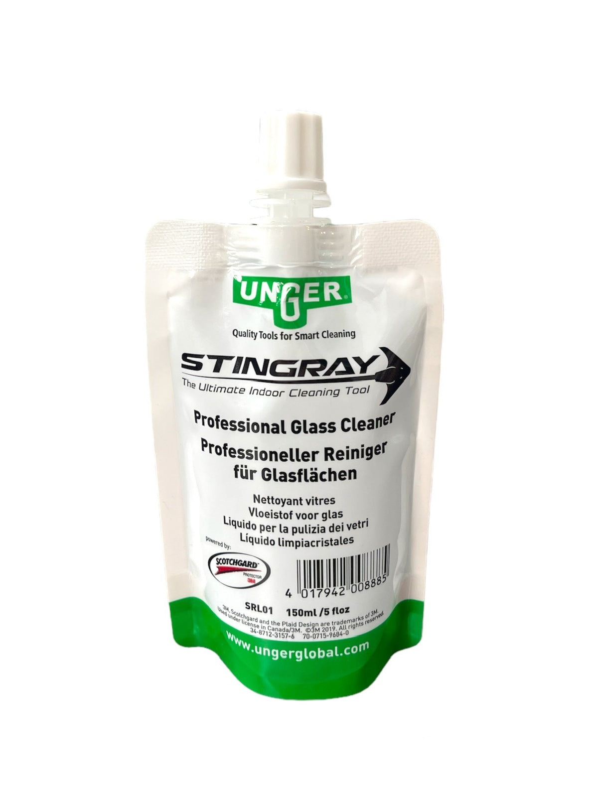 Unger® Stingray Professional Glass Cleaning Liquid, 150 mL Pouch