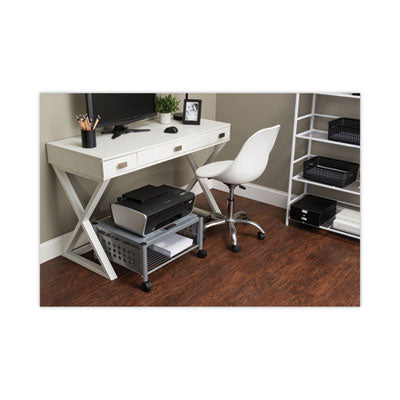 Underdesk Metal Printer Stand Shelves, 90 lb Capacity, 21.5" x 17.88" x 11.5", Matte Gray Flipcost Flipcost