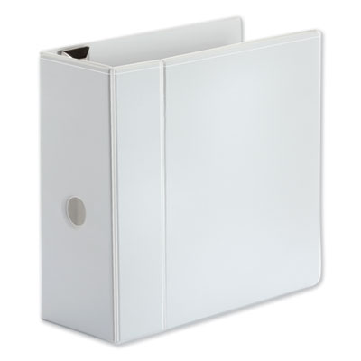 Universal® Deluxe Easy-to-Open D-Ring View Binder, 3 Rings, 5" Capacity, 11 x 8.5, White Flipcost Flipcost