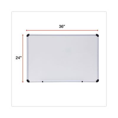 Universal® Modern Melamine Dry Erase Board with Aluminum Frame, 36 x 24, White Surface Flipcost Flipcost