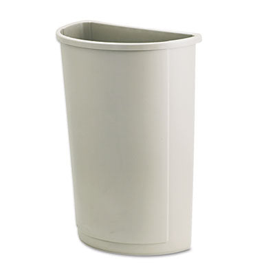 Untouchable Plastic half-round trash can, 21 gal, Plastic, Beige Flipcost Flipcost