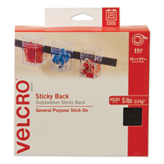 VELCRO® Brand Sticky-Back Fasteners Removable Adhesive, 0.75" x 30 ft, Black Flipcost Flipcost