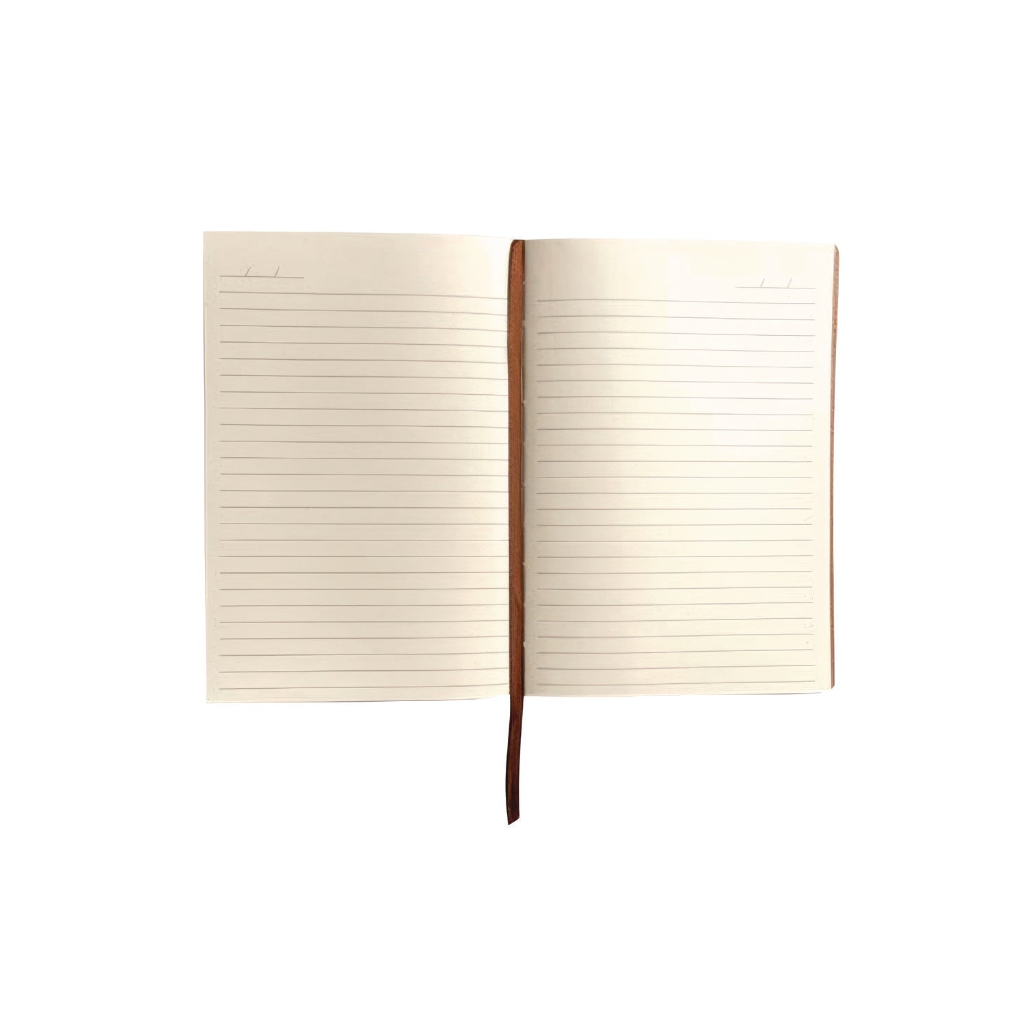 Denik Denik Vegan-Leather Layflat Flexible Cover Journal, Samantha Branches/Leaves, College Rule, Orange/Cream Cover, (72) 8 x 5.5 Sheets