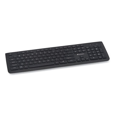 Verbatim® Wireless Slim Keyboard, 103 Keys, Black Flipcost Flipcost