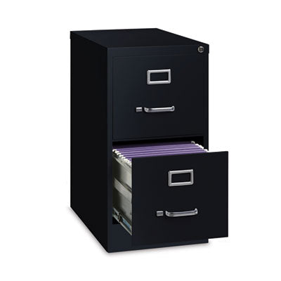 Vertical File Cabinet Black, 2 Letter-Size File Drawers,5 x 22 x 28.37 Flipcost Flipcost