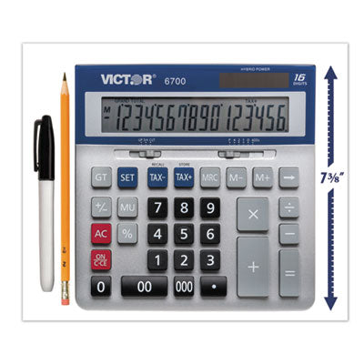 Victor® 6700 Large Desktop Calculator, 16-Digit LCD Flipcost Flipcost