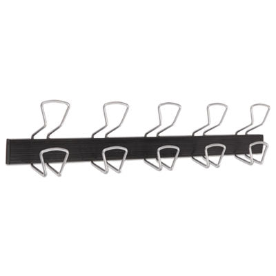 Wall-Mount Coat Hooks, 29.92 x 2.95 x 6.45, Metal, Silver, 22 lb Capacity Flipcost Flipcost