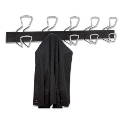 Wall-Mount Coat Hooks, 29.92 x 2.95 x 6.45, Metal, Silver, 22 lb Capacity Flipcost Flipcost