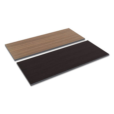 Reversible Laminate Table Top, Rectangular, 59.38w x 23.63d, Espresso/Walnut Flipcost Flipcost