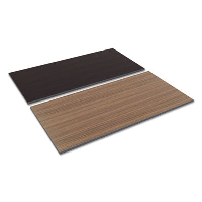 Reversible Laminate Table Top, Rectangular, 59.38w x 29.5d, Espresso/Walnut Flipcost Flipcost