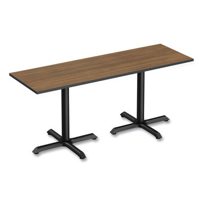 Reversible Laminate Table Top, Rectangular, 71.5w x 23.63d, Espresso/Walnut Flipcost Flipcost