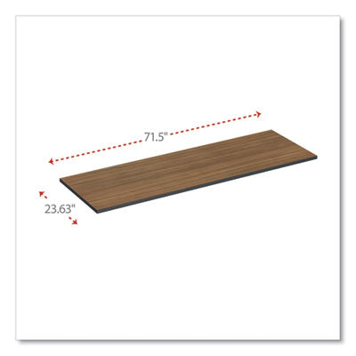 Reversible Laminate Table Top, Rectangular, 71.5w x 23.63d, Espresso/Walnut Flipcost Flipcost