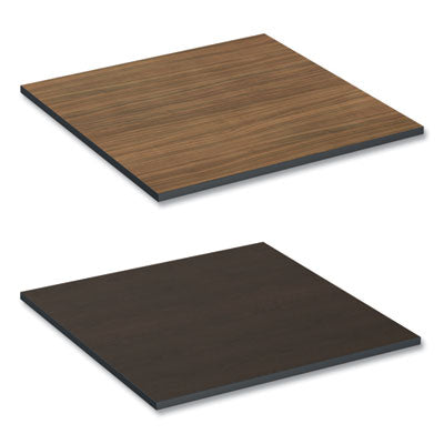 Reversible Laminate Table Top, Square, 35.38w x 35.38d, Espresso/Walnut Flipcost Flipcost