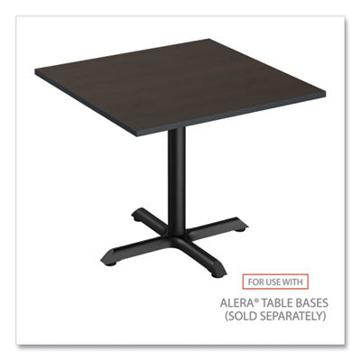 Reversible Laminate Table Top, Square, 35.38w x 35.38d, Espresso/Walnut Flipcost Flipcost