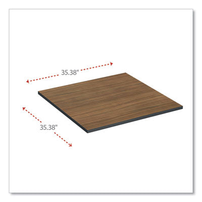 Reversible Laminate Table Top, Square, 35.38w x 35.38d, Espresso/Walnut Flipcost Flipcost