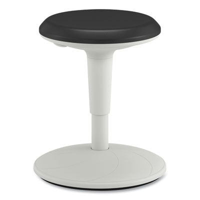 Revel Adjustable Height Fidget Stool, Backless, Up to 250lb, 13.75" to 18.5" Seat Ht,Black Seat/White Base Flipcost Flipcost