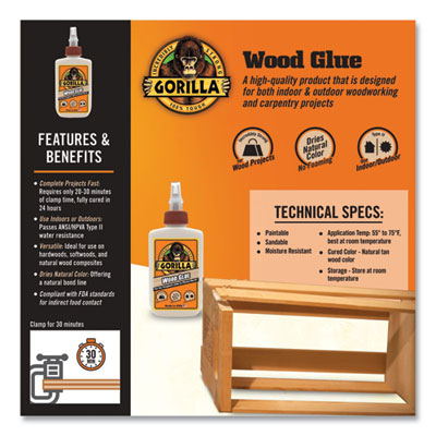 Wood Glue 4 oz, Dries Light Tan Flipcost Flipcost