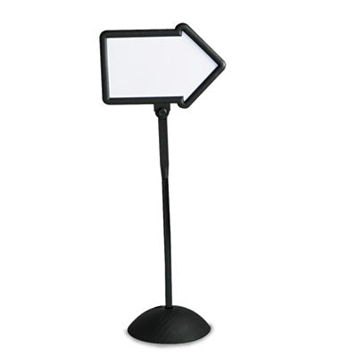 WriteWay Double-Sided Magnetic Dry Erase Standing Message Sign, Arrow, 64.25" Tall Black Stand, 25.5 x 17.75 White Face Flipcost Flipcost