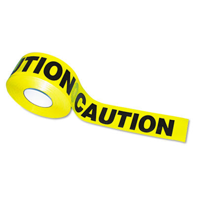 Tatco Caution Barricade Safety Tape, 3" x 1,000 ft, Black/Yellow Flipcost Flipcost