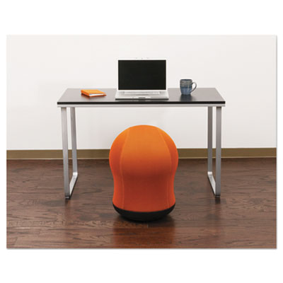 Zenergy Swivel Ball Chair, Backless, Supports Up to 250 lb, Orange Seat, Black Base Flipcost Flipcost