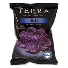 Real Vegetable Chips Blue, Blues Sea Salt, 1 oz Bag, 24 Bags/Box, Ships in 1-3 Business Days - Flipcost